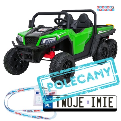 Farmer Truck X-POWER na akumulator - zielony, 4x200W 24V7Ah, elektryczny kiper, pilot, Bluetooth, LED, EVA [XB-1038A]