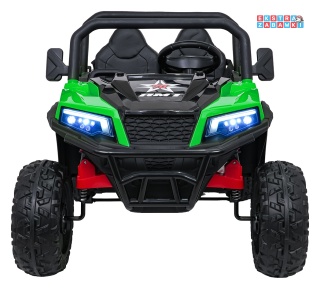 Farmer Truck X-POWER na akumulator - zielony, 4x200W 24V7Ah, elektryczny kiper, pilot, Bluetooth, LED, EVA [XB-1038A]