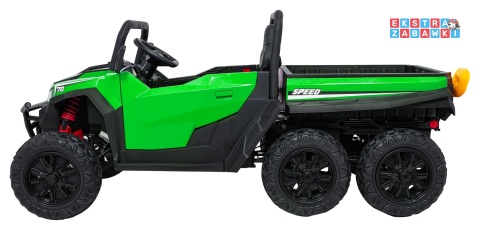 Farmer Truck X-POWER na akumulator - zielony, 4x200W 24V7Ah, elektryczny kiper, pilot, Bluetooth, LED, EVA [XB-1038A]