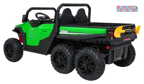 Farmer Truck X-POWER na akumulator - zielony, 4x200W 24V7Ah, elektryczny kiper, pilot, Bluetooth, LED, EVA [XB-1038A]