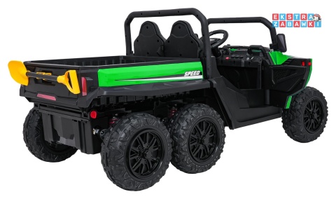 Farmer Truck X-POWER na akumulator - zielony, 4x200W 24V7Ah, elektryczny kiper, pilot, Bluetooth, LED, EVA [XB-1038A]