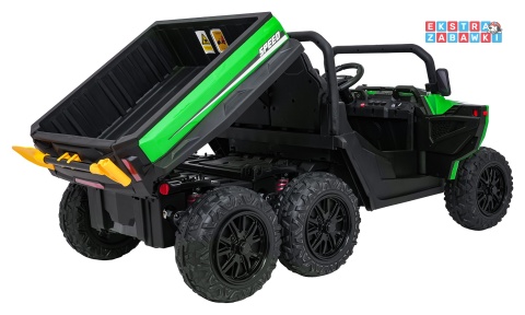 Farmer Truck X-POWER na akumulator - zielony, 4x200W 24V7Ah, elektryczny kiper, pilot, Bluetooth, LED, EVA [XB-1038A]