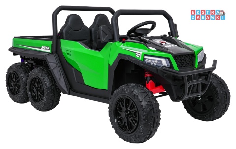 Farmer Truck X-POWER na akumulator - zielony, 4x200W 24V7Ah, elektryczny kiper, pilot, Bluetooth, LED, EVA [XB-1038A]