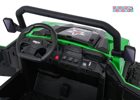 Farmer Truck X-POWER na akumulator - zielony, 4x200W 24V7Ah, elektryczny kiper, pilot, Bluetooth, LED, EVA [XB-1038A]