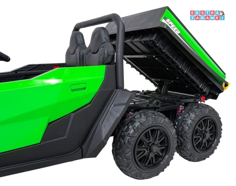 Farmer Truck X-POWER na akumulator - zielony, 4x200W 24V7Ah, elektryczny kiper, pilot, Bluetooth, LED, EVA [XB-1038A]