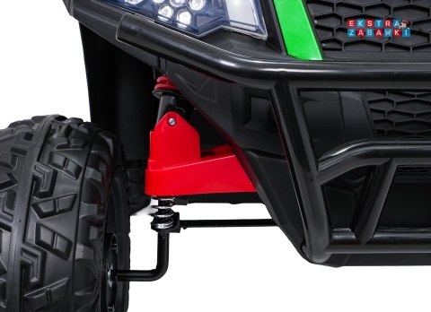 Farmer Truck X-POWER na akumulator - zielony, 4x200W 24V7Ah, elektryczny kiper, pilot, Bluetooth, LED, EVA [XB-1038A]