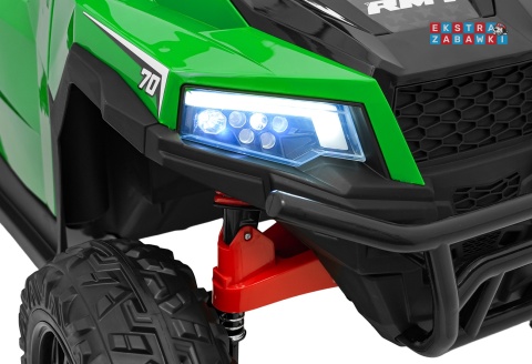 Farmer Truck X-POWER na akumulator - zielony, 4x200W 24V7Ah, elektryczny kiper, pilot, Bluetooth, LED, EVA [XB-1038A]