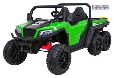 Farmer Truck X-POWER na akumulator - zielony, 4x200W 24V7Ah, elektryczny kiper, pilot, Bluetooth, LED, EVA [XB-1038A]