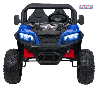 Farmer Truck X-POWER na akumulator - niebieski, 4x200W 24V7Ah, elektryczny kiper, pilot, Bluetooth, LED, EVA [XB-1038A]