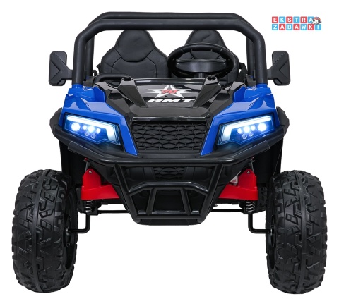 Farmer Truck X-POWER na akumulator - niebieski, 4x200W 24V7Ah, elektryczny kiper, pilot, Bluetooth, LED, EVA [XB-1038A]
