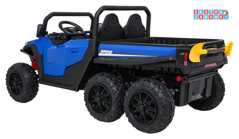 Farmer Truck X-POWER na akumulator - niebieski, 4x200W 24V7Ah, elektryczny kiper, pilot, Bluetooth, LED, EVA [XB-1038A]