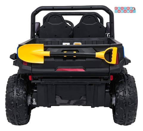 Farmer Truck X-POWER na akumulator - niebieski, 4x200W 24V7Ah, elektryczny kiper, pilot, Bluetooth, LED, EVA [XB-1038A]