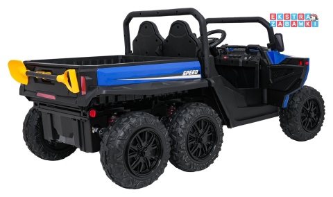 Farmer Truck X-POWER na akumulator - niebieski, 4x200W 24V7Ah, elektryczny kiper, pilot, Bluetooth, LED, EVA [XB-1038A]
