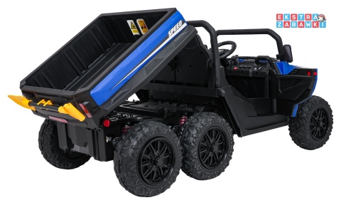 Farmer Truck X-POWER na akumulator - niebieski, 4x200W 24V7Ah, elektryczny kiper, pilot, Bluetooth, LED, EVA [XB-1038A]