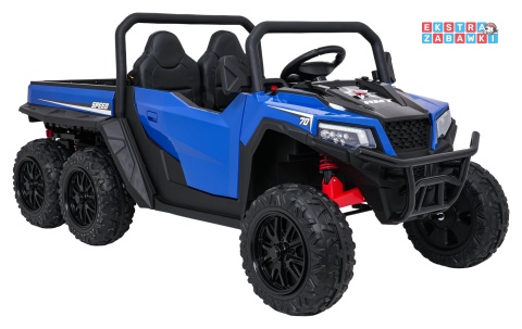 Farmer Truck X-POWER na akumulator - niebieski, 4x200W 24V7Ah, elektryczny kiper, pilot, Bluetooth, LED, EVA [XB-1038A]