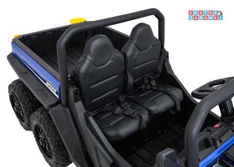 Farmer Truck X-POWER na akumulator - niebieski, 4x200W 24V7Ah, elektryczny kiper, pilot, Bluetooth, LED, EVA [XB-1038A]