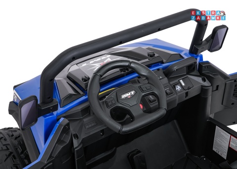Farmer Truck X-POWER na akumulator - niebieski, 4x200W 24V7Ah, elektryczny kiper, pilot, Bluetooth, LED, EVA [XB-1038A]