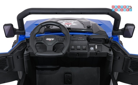Farmer Truck X-POWER na akumulator - niebieski, 4x200W 24V7Ah, elektryczny kiper, pilot, Bluetooth, LED, EVA [XB-1038A]