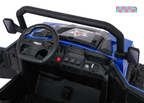 Farmer Truck X-POWER na akumulator - niebieski, 4x200W 24V7Ah, elektryczny kiper, pilot, Bluetooth, LED, EVA [XB-1038A]