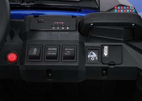 Farmer Truck X-POWER na akumulator - niebieski, 4x200W 24V7Ah, elektryczny kiper, pilot, Bluetooth, LED, EVA [XB-1038A]