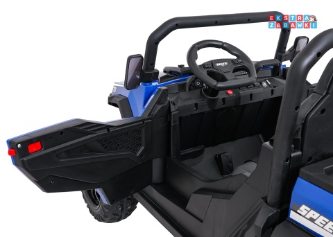 Farmer Truck X-POWER na akumulator - niebieski, 4x200W 24V7Ah, elektryczny kiper, pilot, Bluetooth, LED, EVA [XB-1038A]