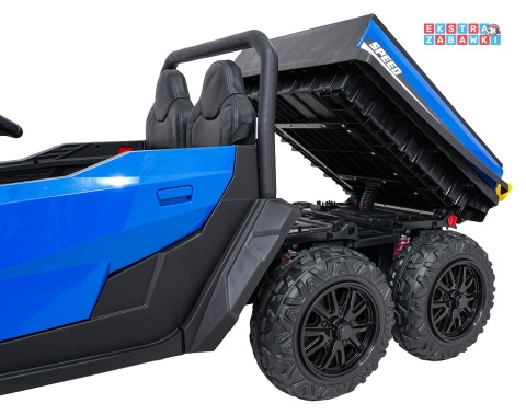 Farmer Truck X-POWER na akumulator - niebieski, 4x200W 24V7Ah, elektryczny kiper, pilot, Bluetooth, LED, EVA [XB-1038A]