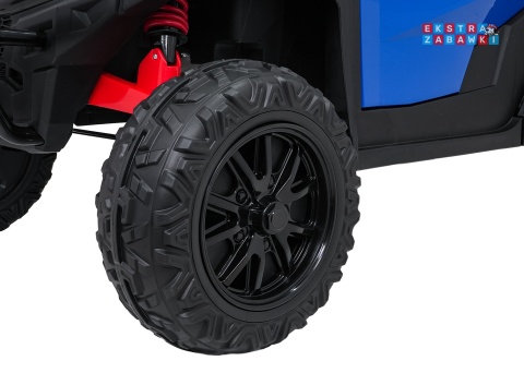 Farmer Truck X-POWER na akumulator - niebieski, 4x200W 24V7Ah, elektryczny kiper, pilot, Bluetooth, LED, EVA [XB-1038A]