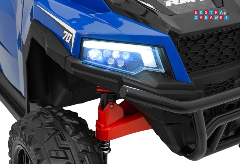 Farmer Truck X-POWER na akumulator - niebieski, 4x200W 24V7Ah, elektryczny kiper, pilot, Bluetooth, LED, EVA [XB-1038A]
