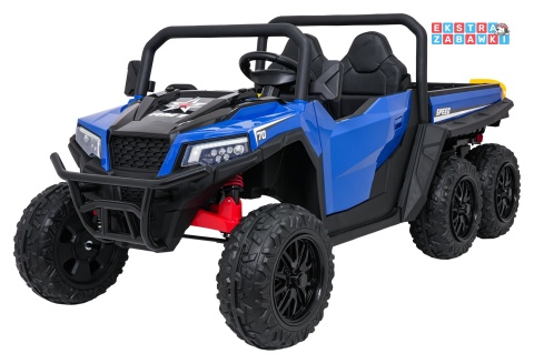 Farmer Truck X-POWER na akumulator - niebieski, 4x200W 24V7Ah, elektryczny kiper, pilot, Bluetooth, LED, EVA [XB-1038A]