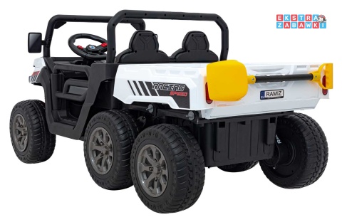 Farmer Truck Speed 900 na akumulator - biały, 4x45W 12V/10Ah, EVA, ekoskóra, elektryczny kiper [XMX-623B]