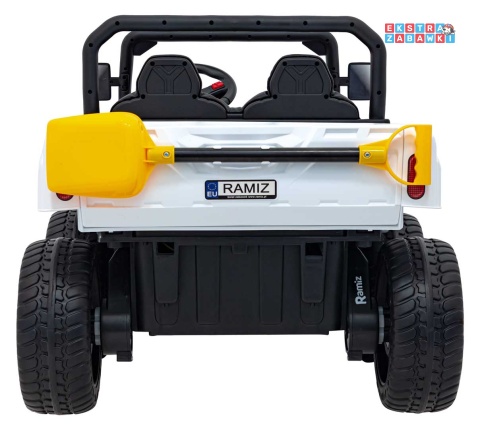 Farmer Truck Speed 900 na akumulator - biały, 4x45W 12V/10Ah, EVA, ekoskóra, elektryczny kiper [XMX-623B]