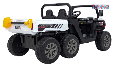 Farmer Truck Speed 900 na akumulator - biały, 4x45W 12V/10Ah, EVA, ekoskóra, elektryczny kiper [XMX-623B]