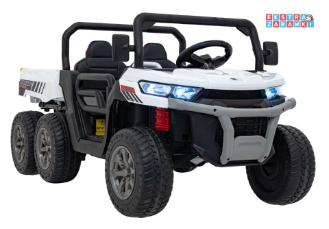 Farmer Truck Speed 900 na akumulator - biały, 4x45W 12V/10Ah, EVA, ekoskóra, elektryczny kiper [XMX-623B]
