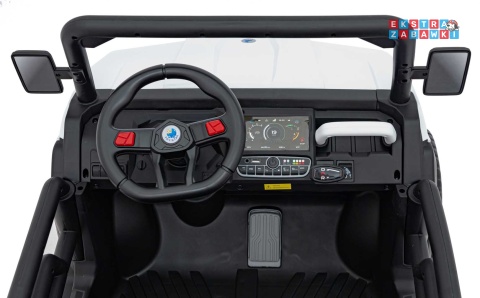 Farmer Truck Speed 900 na akumulator - biały, 4x45W 12V/10Ah, EVA, ekoskóra, elektryczny kiper [XMX-623B]