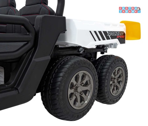 Farmer Truck Speed 900 na akumulator - biały, 4x45W 12V/10Ah, EVA, ekoskóra, elektryczny kiper [XMX-623B]