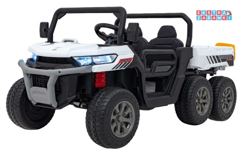 Farmer Truck Speed 900 na akumulator - biały, 4x45W 12V/10Ah, EVA, ekoskóra, elektryczny kiper [XMX-623B]