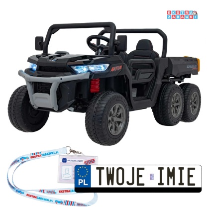 Farmer Truck Speed 900 na akumulator - czarny, 4x45W 12V/10Ah, EVA, ekoskóra, elektryczny kiper [XMX-623B]