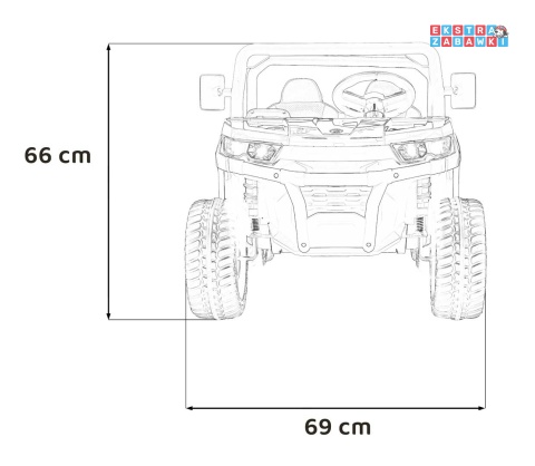 Farmer Truck Speed 900 na akumulator - czerwony, 4x45W 12V/10Ah, EVA, ekoskóra, elektryczny kiper [XMX-623B]