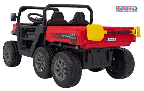 Farmer Truck Speed 900 na akumulator - czerwony, 4x45W 12V/10Ah, EVA, ekoskóra, elektryczny kiper [XMX-623B]