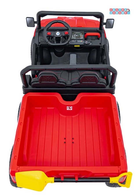 Farmer Truck Speed 900 na akumulator - czerwony, 4x45W 12V/10Ah, EVA, ekoskóra, elektryczny kiper [XMX-623B]