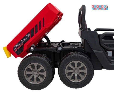 Farmer Truck Speed 900 na akumulator - czerwony, 4x45W 12V/10Ah, EVA, ekoskóra, elektryczny kiper [XMX-623B]