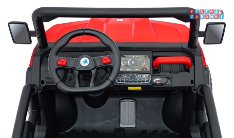 Farmer Truck Speed 900 na akumulator - czerwony, 4x45W 12V/10Ah, EVA, ekoskóra, elektryczny kiper [XMX-623B]