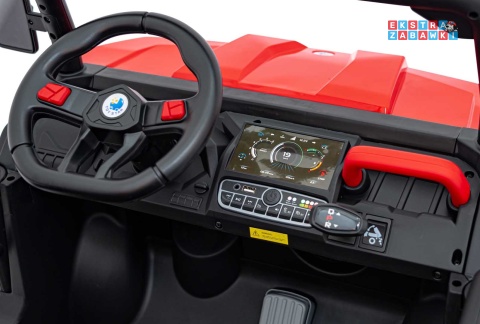 Farmer Truck Speed 900 na akumulator - czerwony, 4x45W 12V/10Ah, EVA, ekoskóra, elektryczny kiper [XMX-623B]
