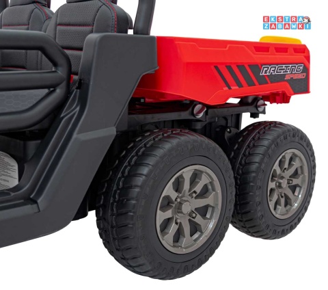 Farmer Truck Speed 900 na akumulator - czerwony, 4x45W 12V/10Ah, EVA, ekoskóra, elektryczny kiper [XMX-623B]