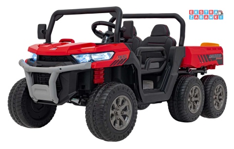 Farmer Truck Speed 900 na akumulator - czerwony, 4x45W 12V/10Ah, EVA, ekoskóra, elektryczny kiper [XMX-623B]