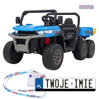Farmer Truck Speed 900 na akumulator - niebieski, 4x45W 12V/10Ah, EVA, ekoskóra, elektryczny kiper [XMX-623B]