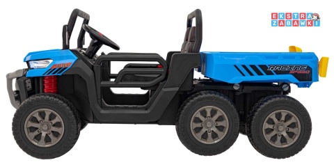 Farmer Truck Speed 900 na akumulator - niebieski, 4x45W 12V/10Ah, EVA, ekoskóra, elektryczny kiper [XMX-623B]