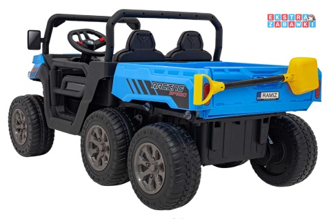 Farmer Truck Speed 900 na akumulator - niebieski, 4x45W 12V/10Ah, EVA, ekoskóra, elektryczny kiper [XMX-623B]