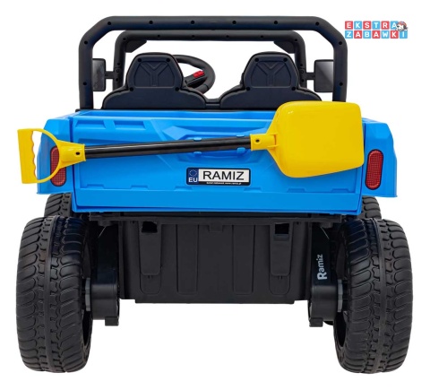 Farmer Truck Speed 900 na akumulator - niebieski, 4x45W 12V/10Ah, EVA, ekoskóra, elektryczny kiper [XMX-623B]