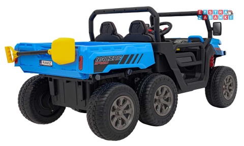 Farmer Truck Speed 900 na akumulator - niebieski, 4x45W 12V/10Ah, EVA, ekoskóra, elektryczny kiper [XMX-623B]